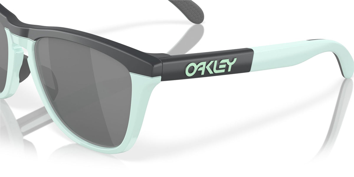 Oakley Frogskins Range 0OO9284 928403 55 Matte Carbon/Blue Milkshake / Prizm Black 55 / Polycarbonate / O_matter / Injected
