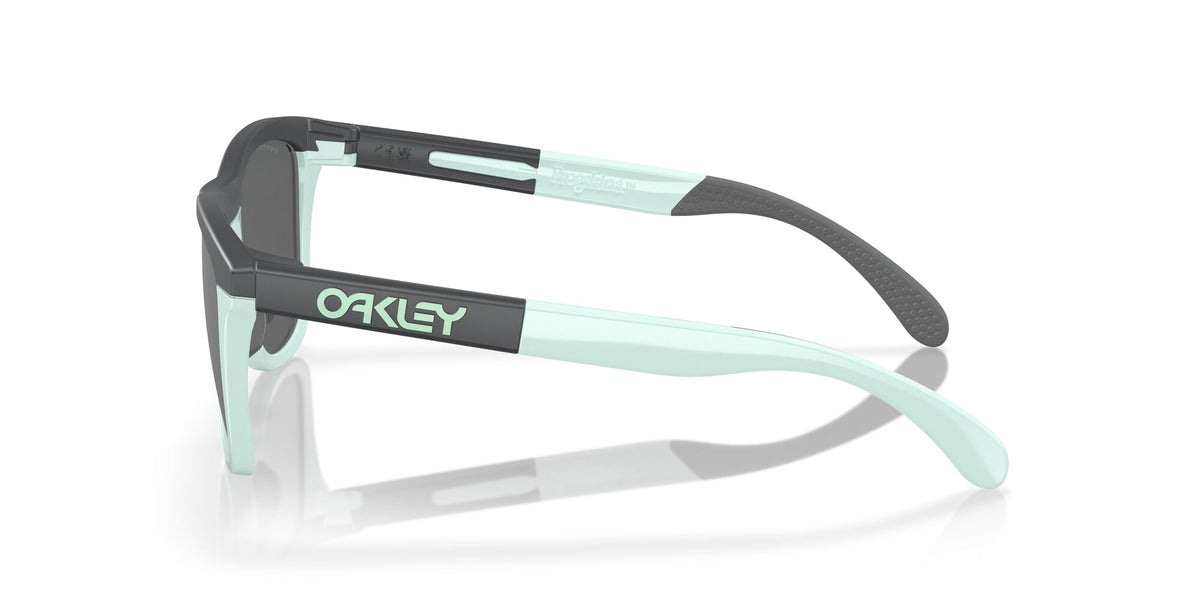 Oakley Frogskins Range 0OO9284 928403 55 Matte Carbon/Blue Milkshake / Prizm Black 55 / Polycarbonate / O_matter / Injected