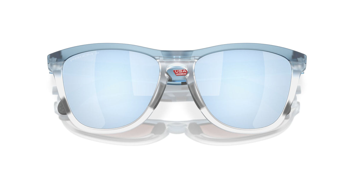 Oakley Frogskins Range 0OO9284 928409 55 Transparent Stonewash / Prizm Deep Water Polarized 55 / Polycarbonate / O_matter / Injected