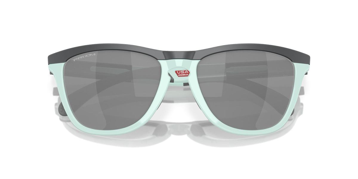 Oakley Frogskins Range A 0OO9284A 928403 55 Matte Carbon/Blue Milkshake / Prizm Black 55 / Polycarbonate / O_matter / Molded