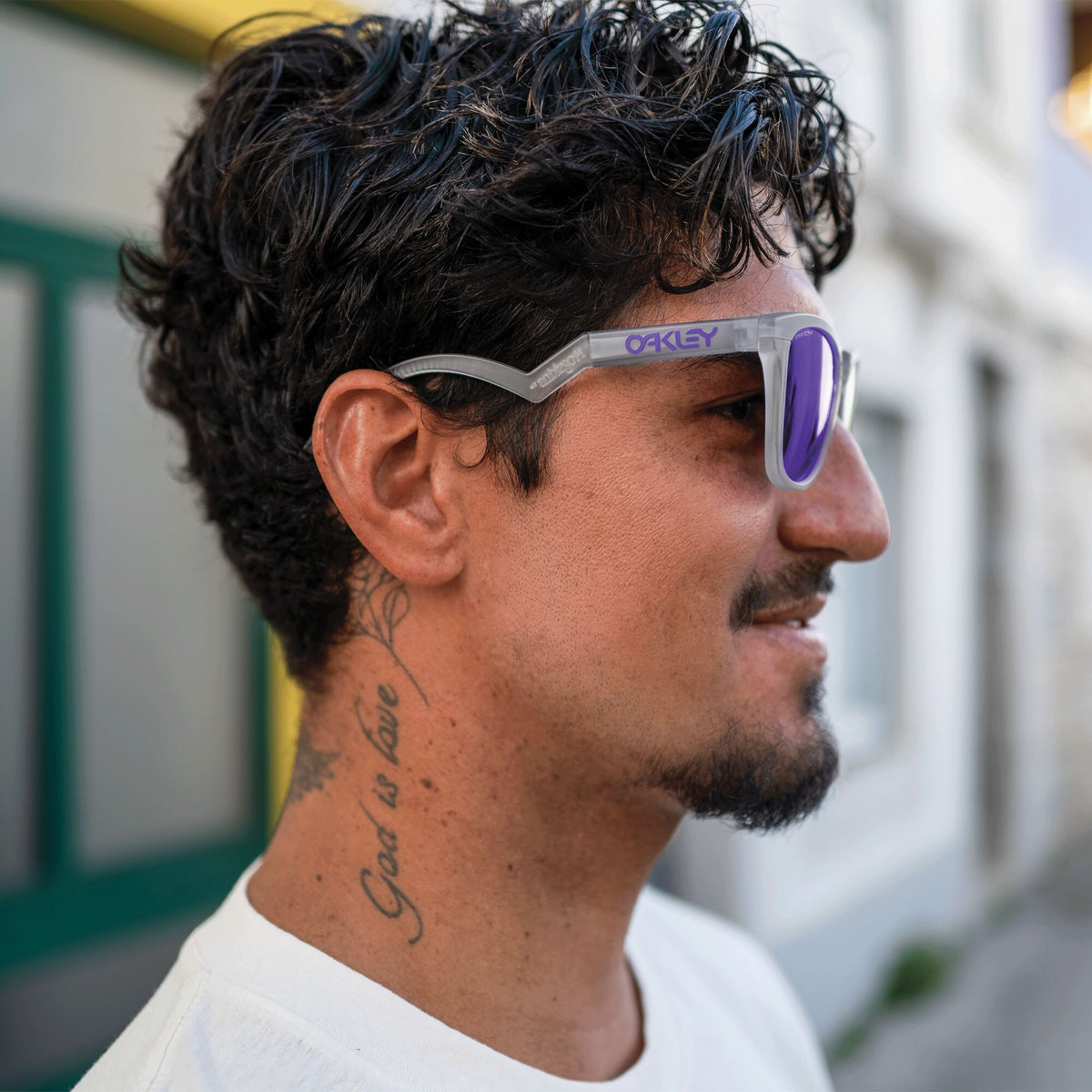 Oakley Frogskins Hybrid 0OO9289 928901 55 Matte Lilac/Prizm Clear / Prizm Violet