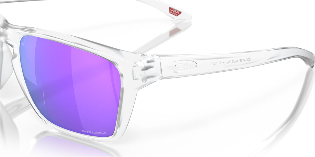 Oakley Sylas (A) 0OO9448F 944814 58 Matte Clear / Prizm Violet 58 / Polycarbonate / O_matter / Molded
