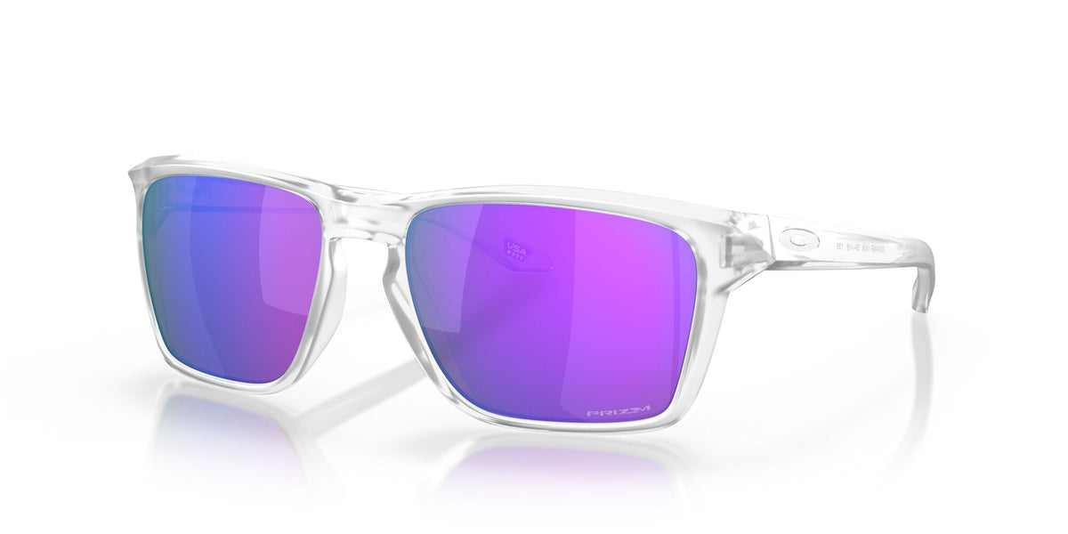 Oakley Sylas (A) 0OO9448F 944814 58 Matte Clear / Prizm Violet 58 / Polycarbonate / O_matter / Molded