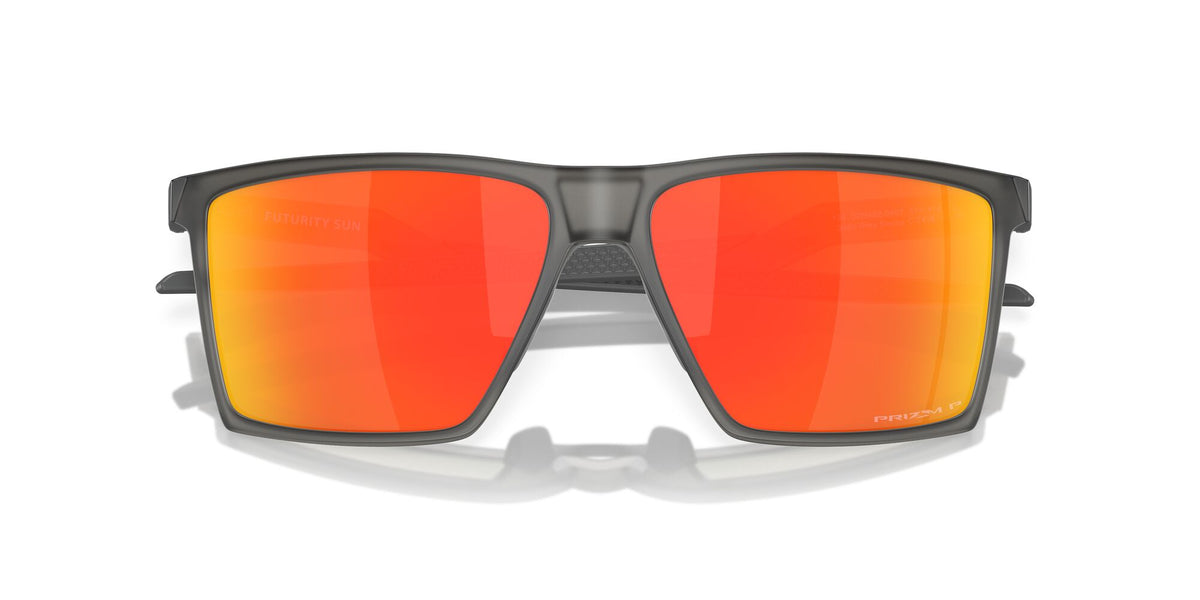 Oakley Futurity Sun 0OO9482 948204 57 Satin Grey Smoke / Prizm Ruby Polarized