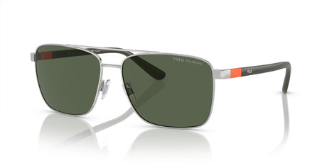 Polo 0PH3137 90019A 59 Shiny Silver / Polar Dark Green  Polarised 59 / Polycarbonate / Metal / Molded