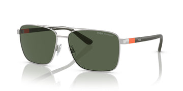 Polo 0PH3137 90019A 59 Shiny Silver / Polar Dark Green  Polarised 59 / Polycarbonate / Metal / Molded