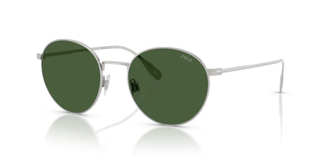 Polo 0PH3158 942371 53 Brushed Silver / Bottle Green