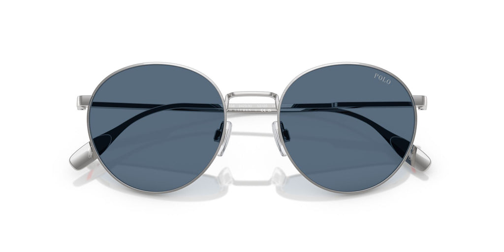 Polo 0PH3158 942380 53 Brushed Silver / Dark Blue