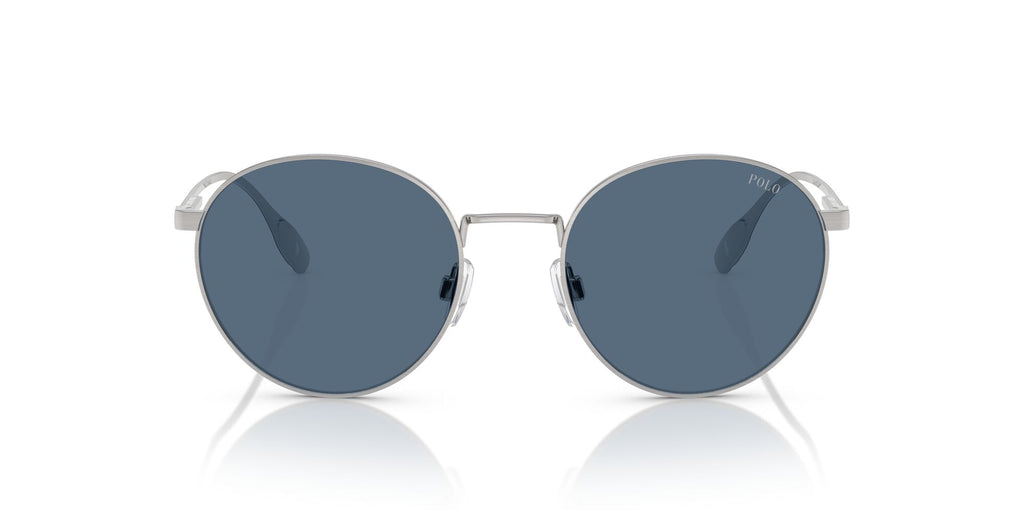 Polo 0PH3158 942380 53 Brushed Silver / Dark Blue