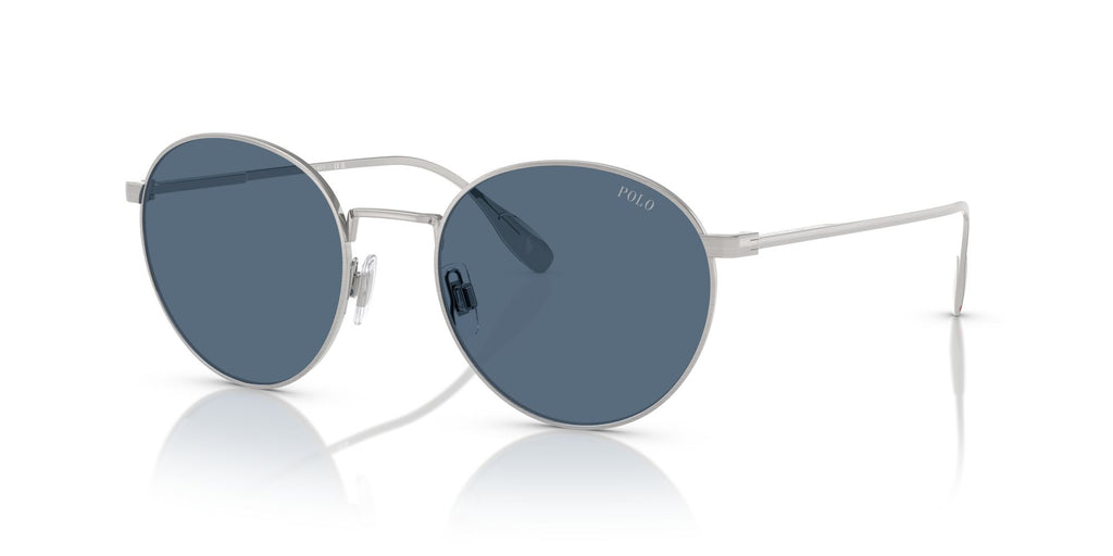 Polo 0PH3158 942380 53 Brushed Silver / Dark Blue