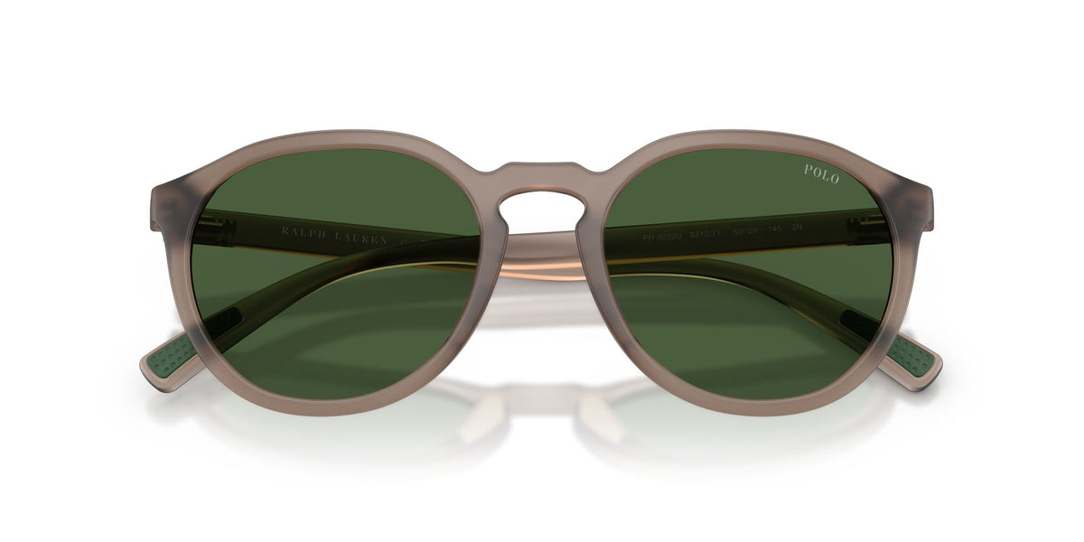 Polo Ralph Lauren 0PH4232U 631371 53 Matte Transparent Brown/ Bottle Green