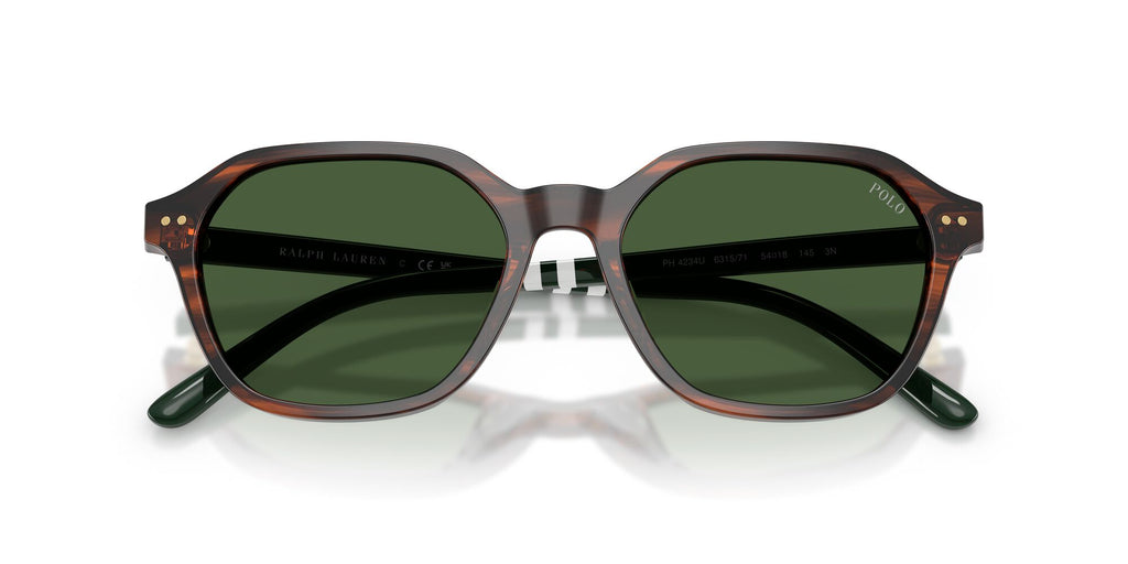 Polo Ralph Lauren 0PH4234U 631571 54 Shiny Striped Brown/ Bottle Green