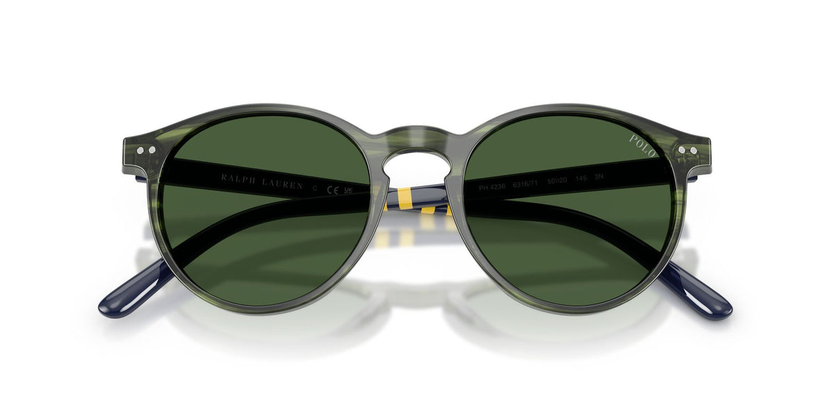 Polo Ralph Lauren 0PH4236 631671 50 Striped Green Havana/ Bottle Green