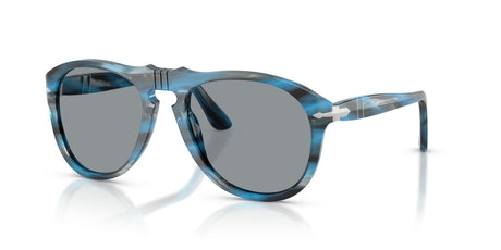 Persol 0PO0649 1234R5 56 Striped Blue And Grey/ Grey