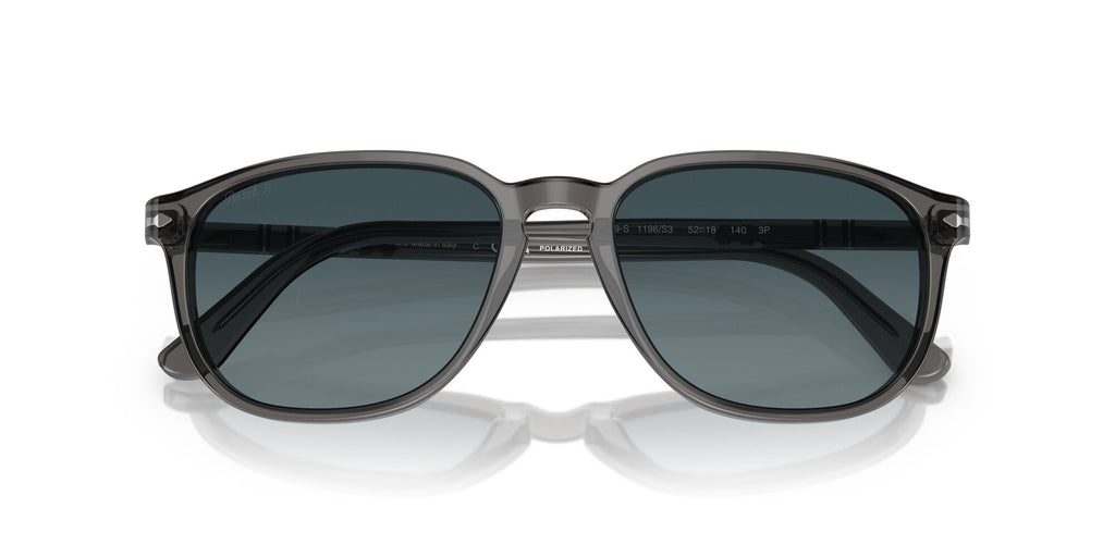 Persol 0PO3019S 1196S3 52 Transparent Grey/ Light Blue Gradient Dark Blue Polar