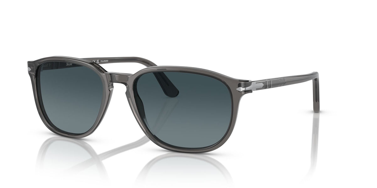 Persol 0PO3019S 1196S3 55 Transparent Grey/ Light Blue Gradient Dark Blue Polar