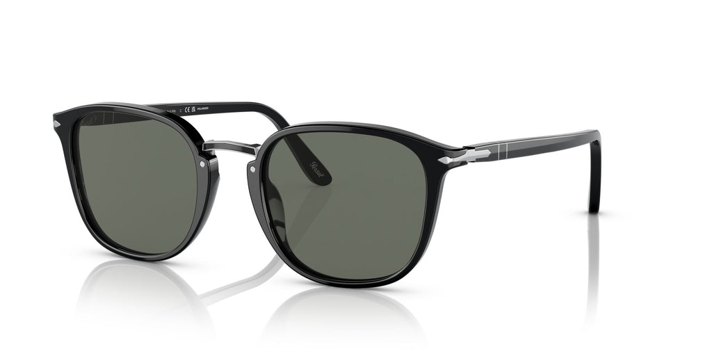 Persol 0PO3186S 95/58 53 Black/ Green Polarized