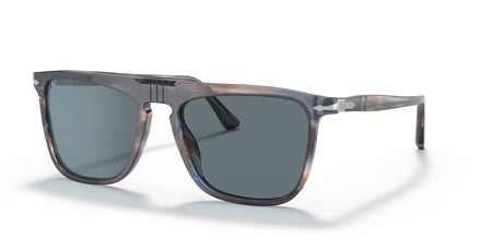 Persol 0PO3225S 11553R 56 Striped Blue/ Dark Blue Polar + AR