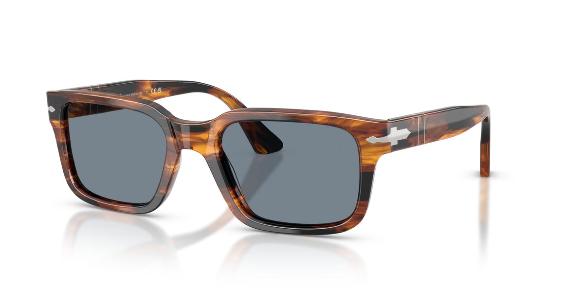 Persol 0PO3272S 123556 55 Striped Black & Brown/ Light Blue