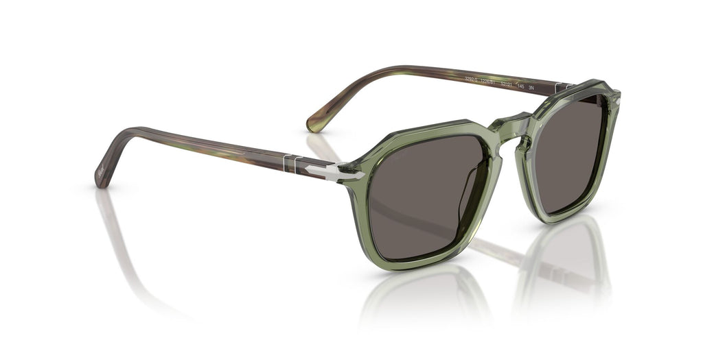Persol 0PO3292S 1226B1 52 Transparent Green/ Dark Grey