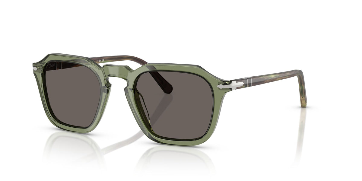 Persol 0PO3292S 1226B1 52 Transparent Green/ Dark Grey