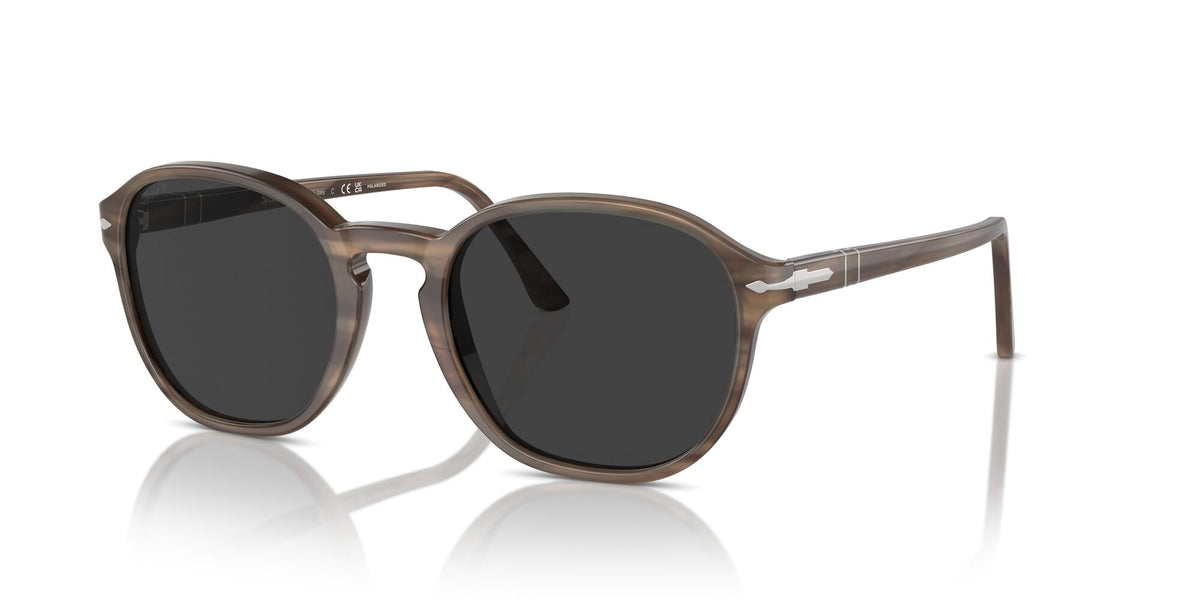 Persol 0PO3343S 120848 53 Striped Brown/ Polar Black Grey