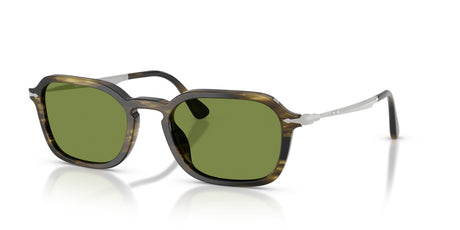 Persol 0PO3381S 12374E 54 Striped Black & Olive Green/ Green