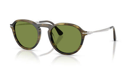 Persol 0PO3383S 12374E 51 Striped Black & Olive Green/ Green