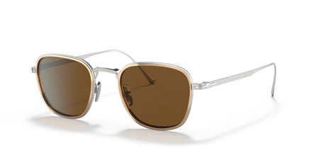 Persol 0PO5007ST 801057 47 Silver/Gold/ Polarized Brown