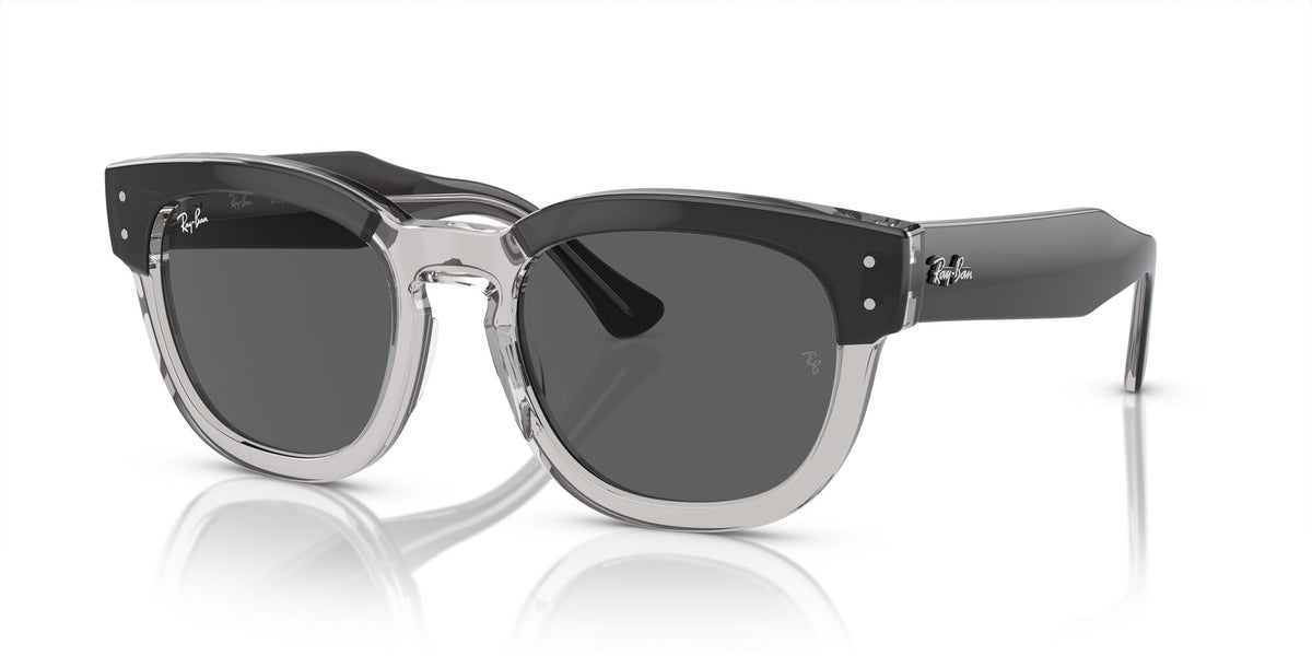 Ray-Ban Mega Hawkeye 0RB0298SF 1396B1 53 Dark Grey On Transparent Grey/ Dark Grey 53 / Crystal / Acetate / Propionate