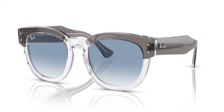 Ray-Ban Mega Hawkeye 0RB0298S 13553F 53 Grey On Transparent/ Light Blue