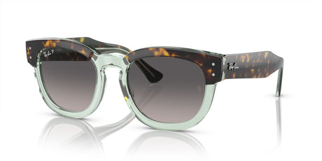 Ray-Ban Mega Hawkeye 0RB0298S 1376M3 53 Havana On Transparent Green/ Grey 53 / Crystal / Propionate / Propionate