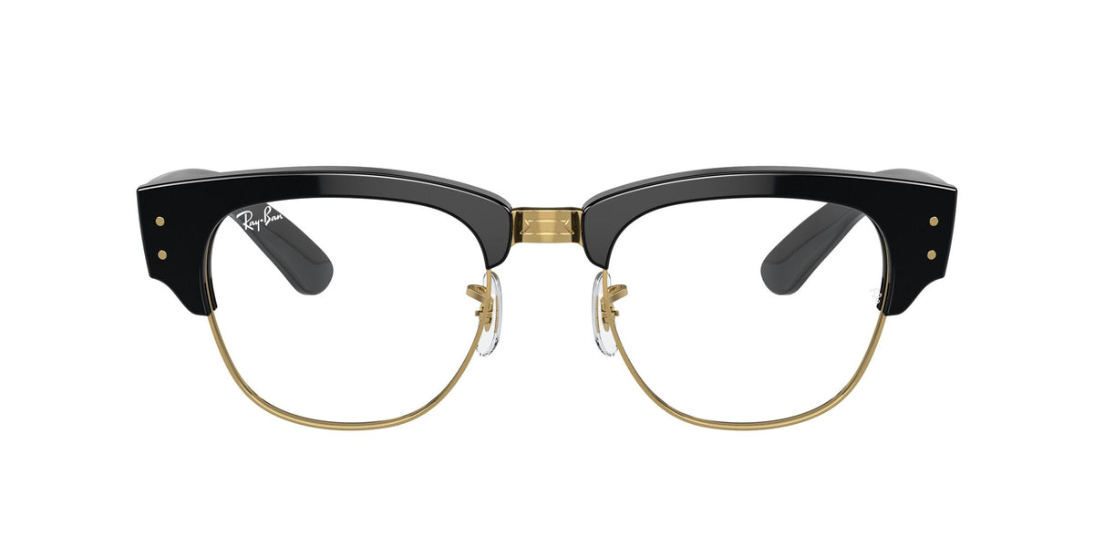 Ray-Ban Mega Clubmaster 0RB0316S 901/GG 50 Black On Gold/ Clear/Blue 50 / Crystal / Propionate / Propionate
