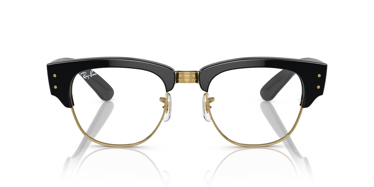 Ray-Ban Mega Clubmaster 0RB0316S 901/GG 50 Black On Gold/ Clear/Blue 50 / Crystal / Propionate / Propionate