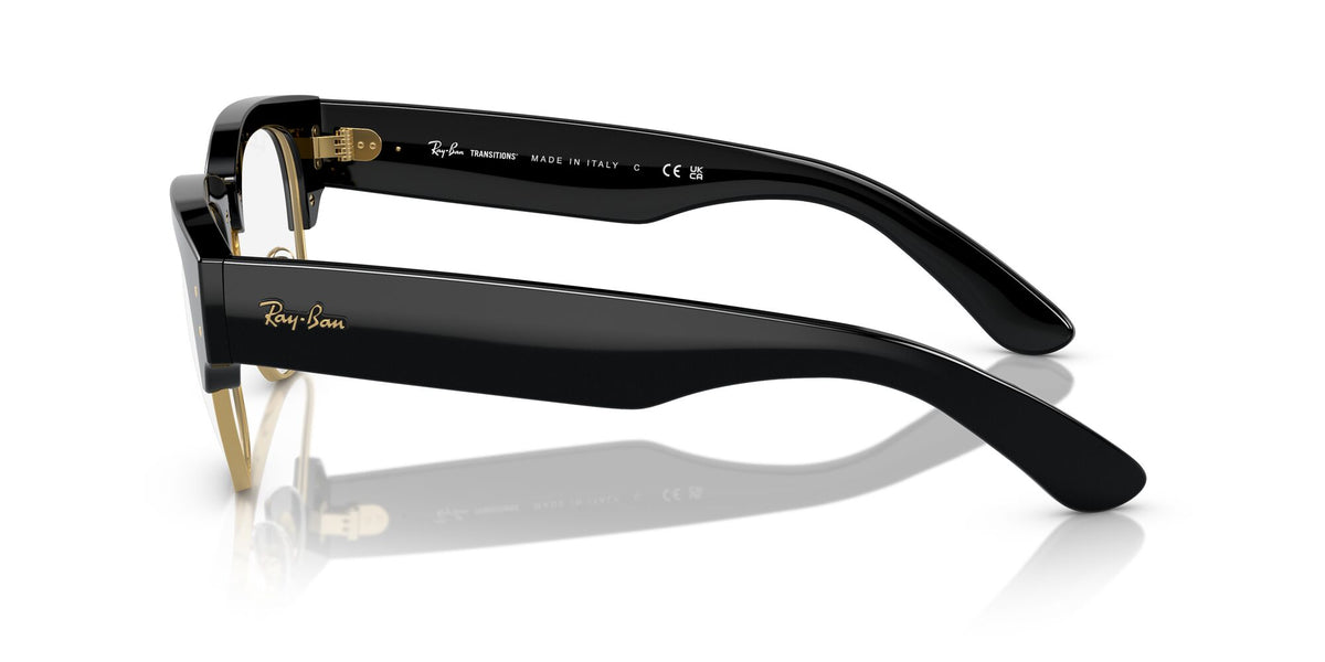 Ray-Ban Mega Clubmaster 0RB0316S 901/GG 50 Black On Gold/ Clear/Blue 50 / Crystal / Propionate / Propionate
