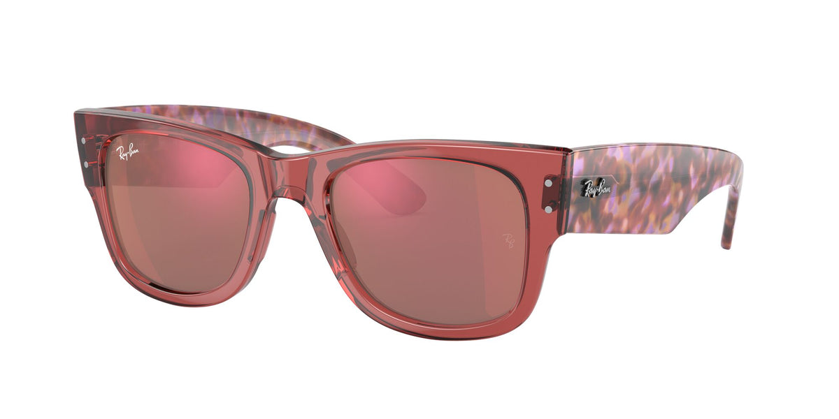 RB 0840SF Ray-Ban Mega Wayfarer Transparent Pink / Red 52 52 / Crystal / Propionate / Propionate