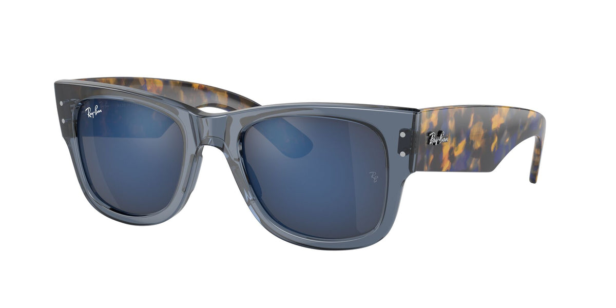 RB 0840SF Ray-Ban Mega Wayfarer Transparent Dark Blue / Blue 52 52 / Crystal / Propionate / Propionate