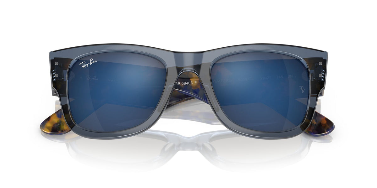 RB 0840SF Ray-Ban Mega Wayfarer Transparent Dark Blue / Blue 52 52 / Crystal / Propionate / Propionate
