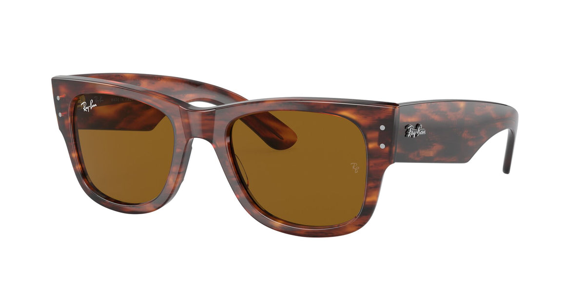 Ray-Ban Mega Wayfarer 0RB0840SF 954/33 52 Striped Havana/ Brown