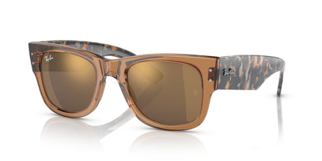 Ray-Ban Mega Wayfarer 0RB0840S 663693 51 Transparent Brown/ Gold 51 / Crystal / Propionate / Propionate