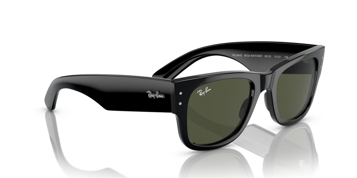 Ray-Ban Mega Wayfarer 0RB0840S 901/31 51 Black/ Green