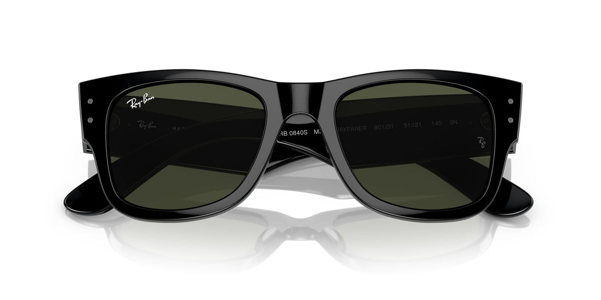 Ray-Ban Mega Wayfarer 0RB0840S 901/31 51 Black/ Green