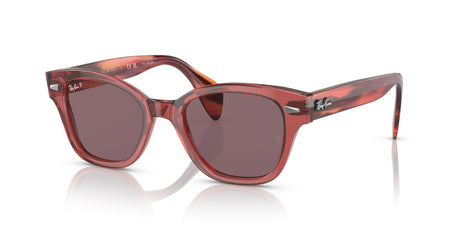 RB 0880SF Ray-Ban  Transparent Pink / Dark Violet 53 53 / Crystal / Propionate / Acetate