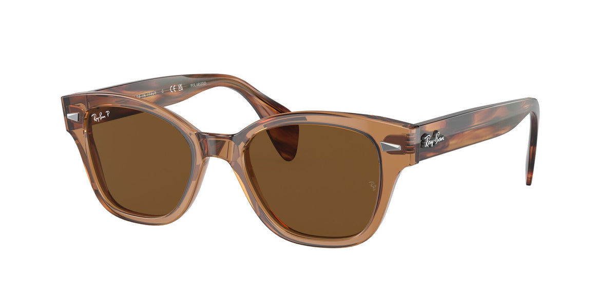 RB 0880SF Ray-BanTransparent Brown / Brown 53 53 / Crystal / Propionate / Acetate
