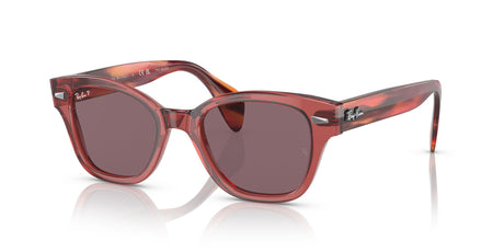 Ray-Ban  0RB0880S 6639AF 52 Transparent Pink/ Dark Violet 52 / Crystal / Propionate / Acetate