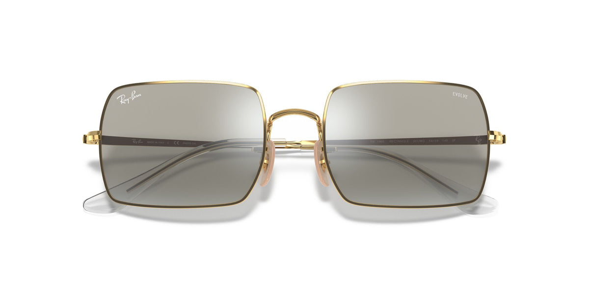 RB 1969 Ray-Ban Rectangle Gold / Photo Grey Mirror Grey 54 54 / Crystal / Metal / Metal