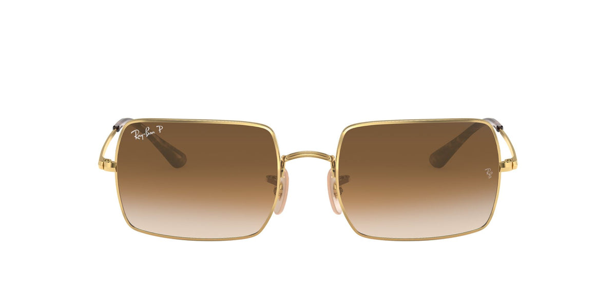 Ray-Ban Rectangle 0RB1969 9147M2 54 Gold/ Brown