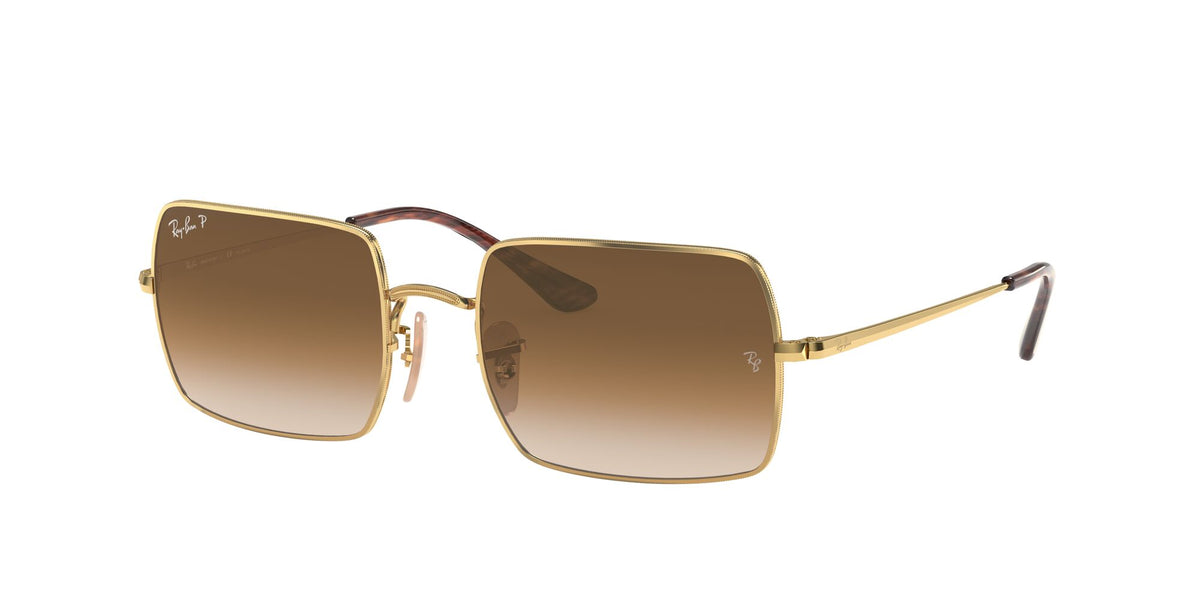 Ray-Ban Rectangle 0RB1969 9147M2 54 Gold/ Brown