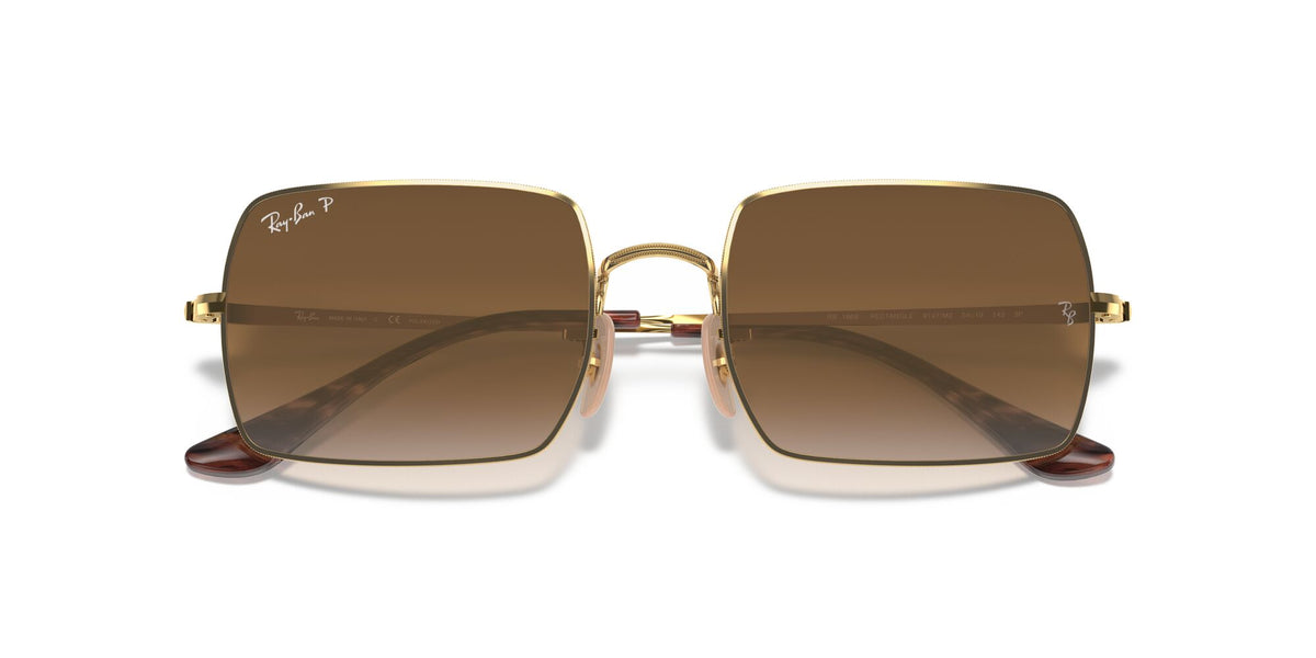 Ray-Ban Rectangle 0RB1969 9147M2 54 Gold/ Brown