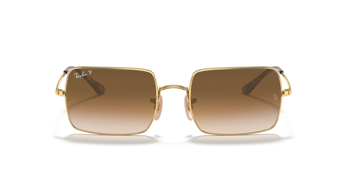 Ray-Ban Rectangle 0RB1969 9147M2 54 Gold/ Brown